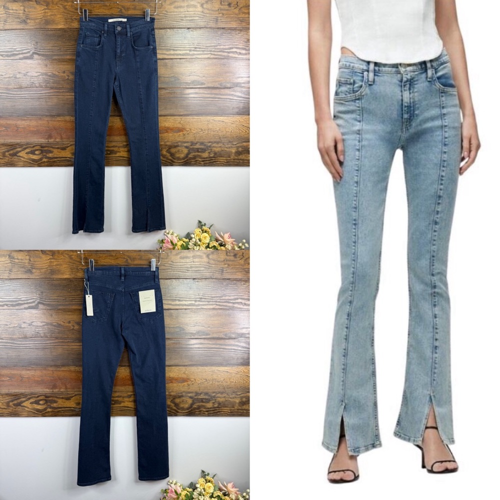 Hudson barbara high rise baby boot split hem jeans new size 24